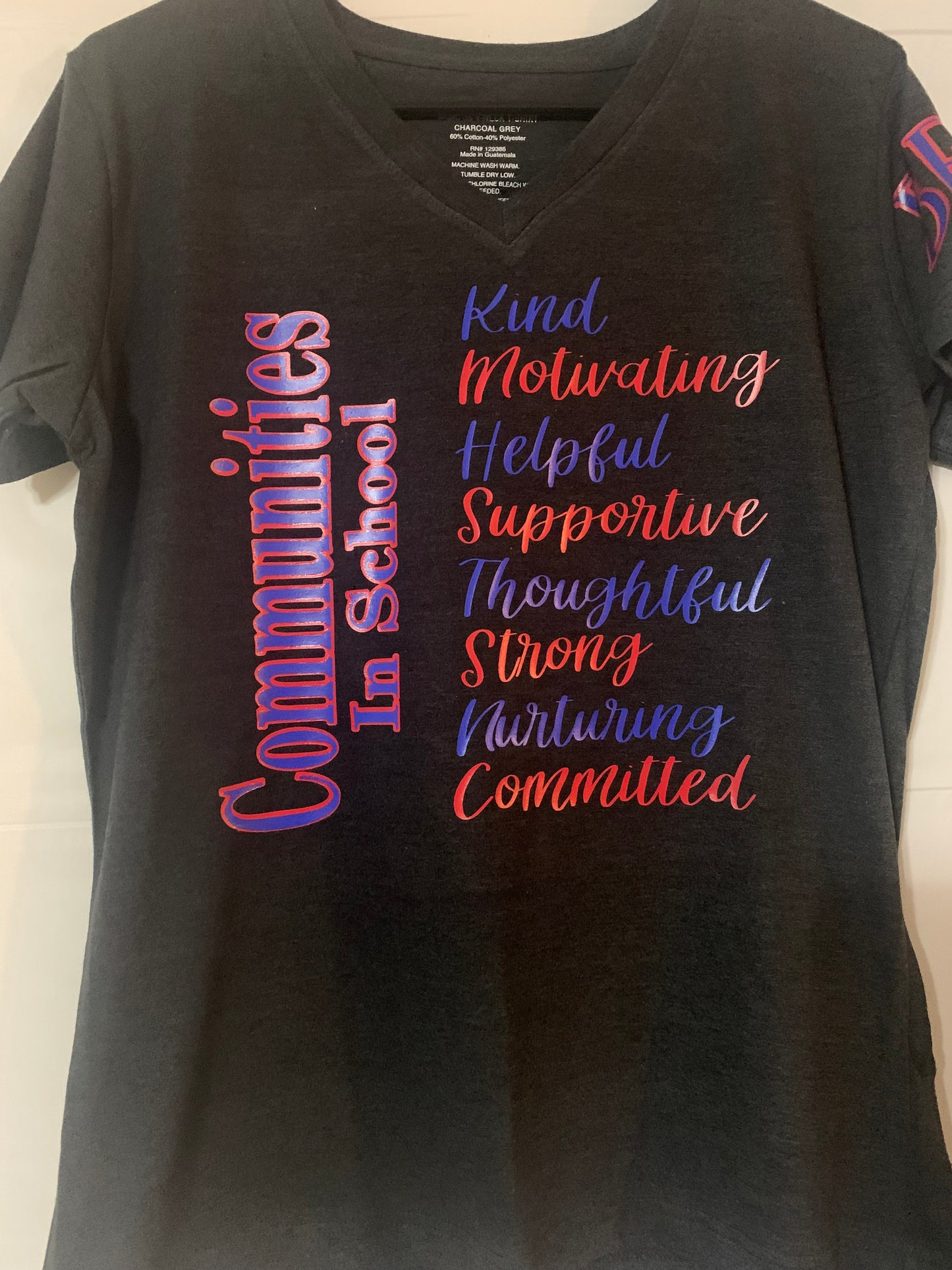 Communities In School V-Neck T-Shirt - Family Stylz #Killeen,Texas #1-3 day Turnaround Time