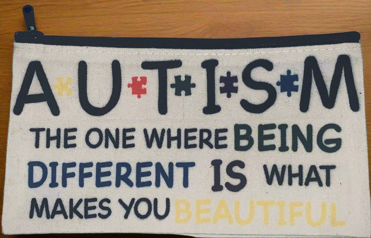 Autism - Being Different Is What Makes You Beautiful Pencil Pouch - Family Stylz #Killeen,Texas #1-3 day Turnaround Time