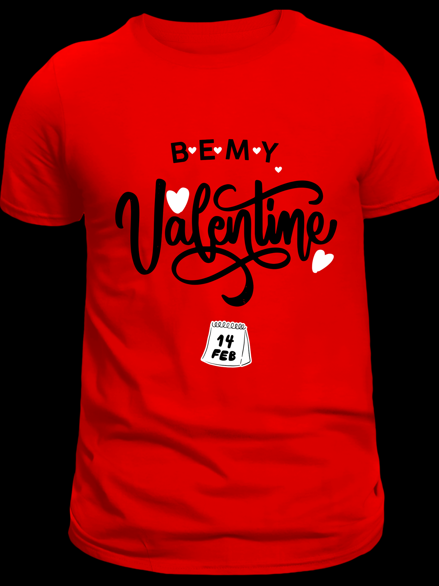 Be_My_Valentine_on_Red Shirt black font - Mother's Day T-Shirt - Family Stylz #Killeen,Texas #1-3 day Turnaround Time
