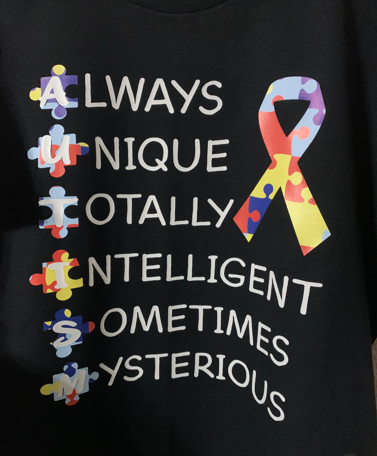 Autism T-Shirt - Always Unique Totally Intelligent Sometimes Mysterious - Family Stylz #Killeen,Texas #1-3 day Turnaround Time