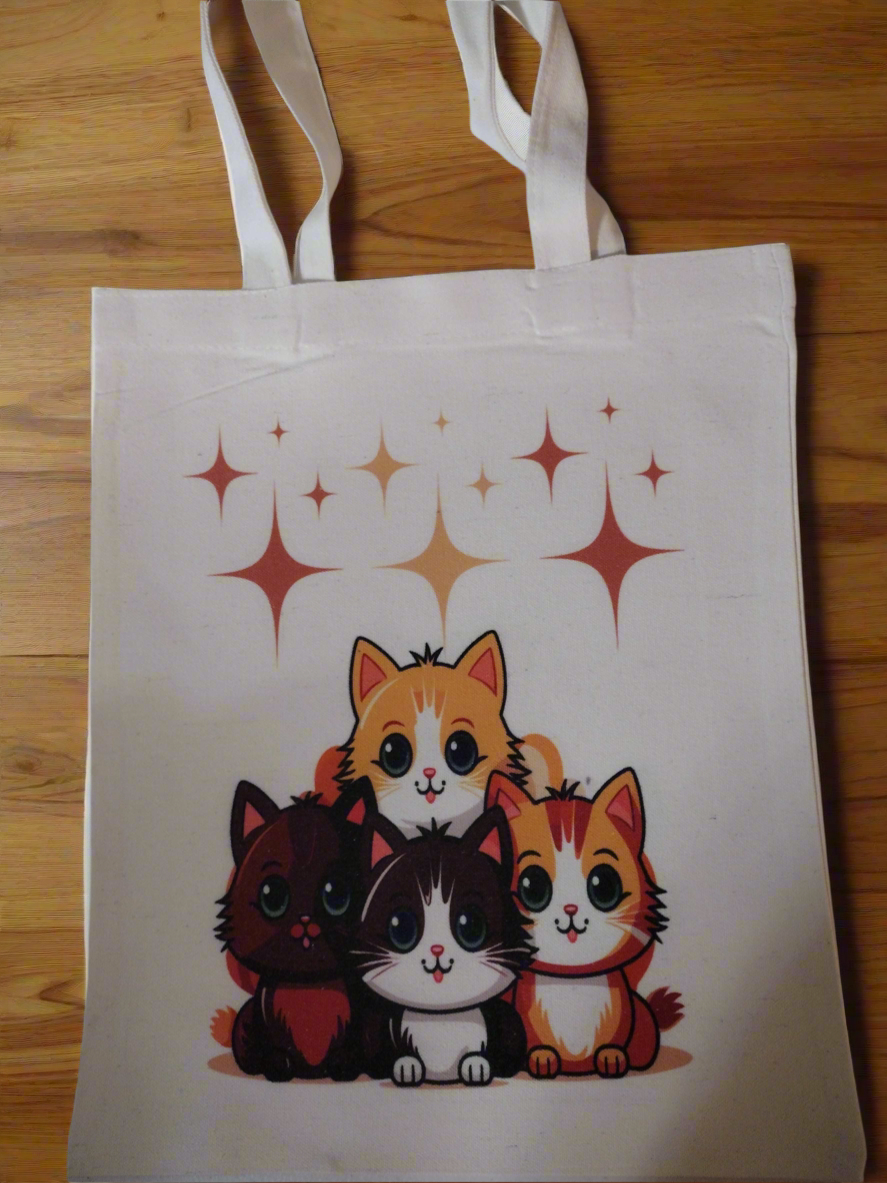 Kitten Tote Bag - Family Stylz #Killeen,Texas #1-3 day Turnaround Time