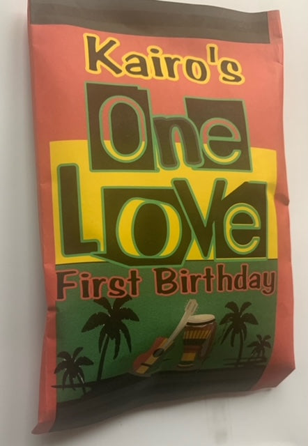 One Love Theme Chip Bags - Family Stylz #Killeen,Texas #1-3 day Turnaround Time