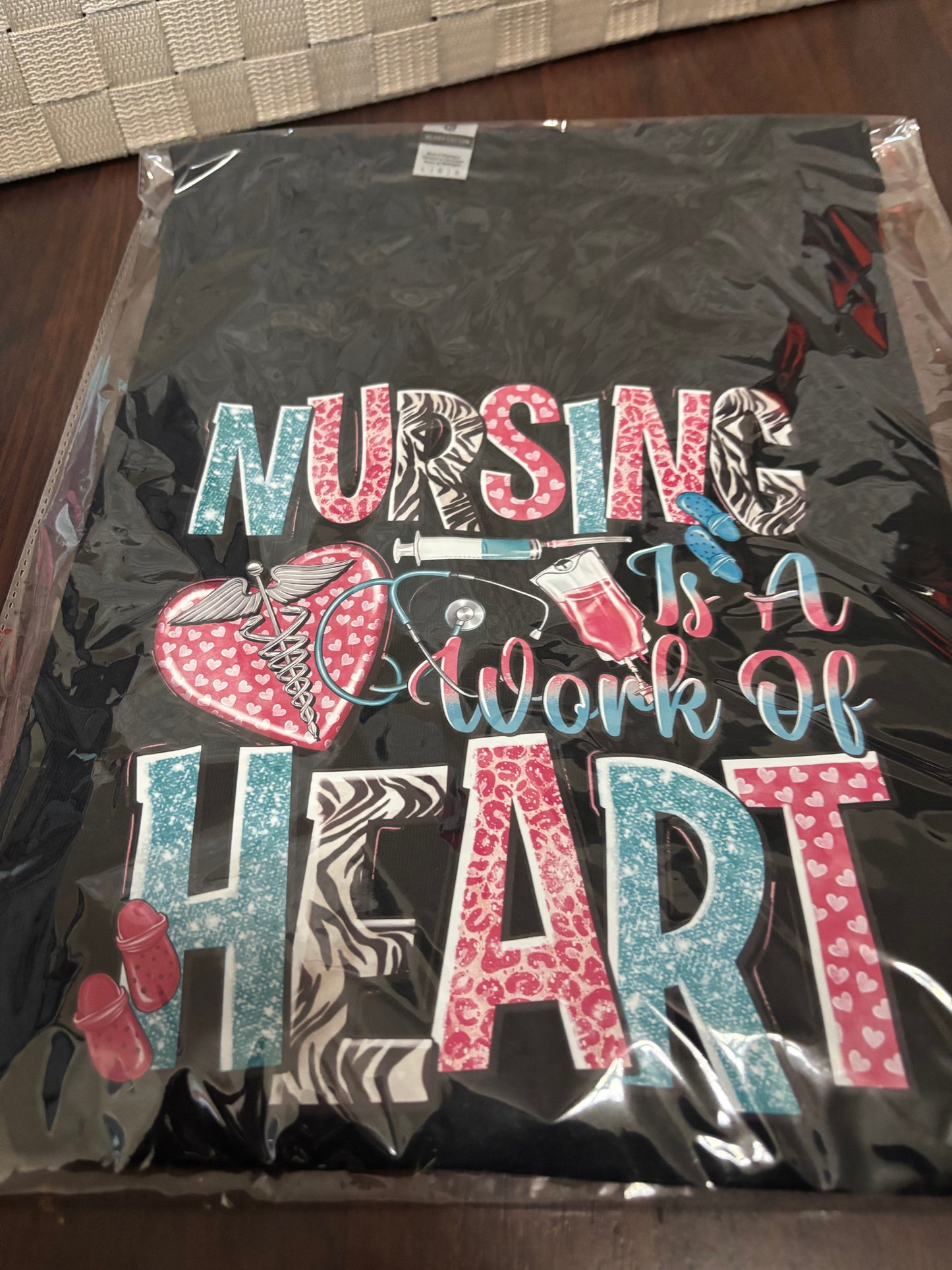 Nursing Is A Work Of Heart T-Shirt - Family Stylz #Killeen,Texas #1-3 day Turnaround Time