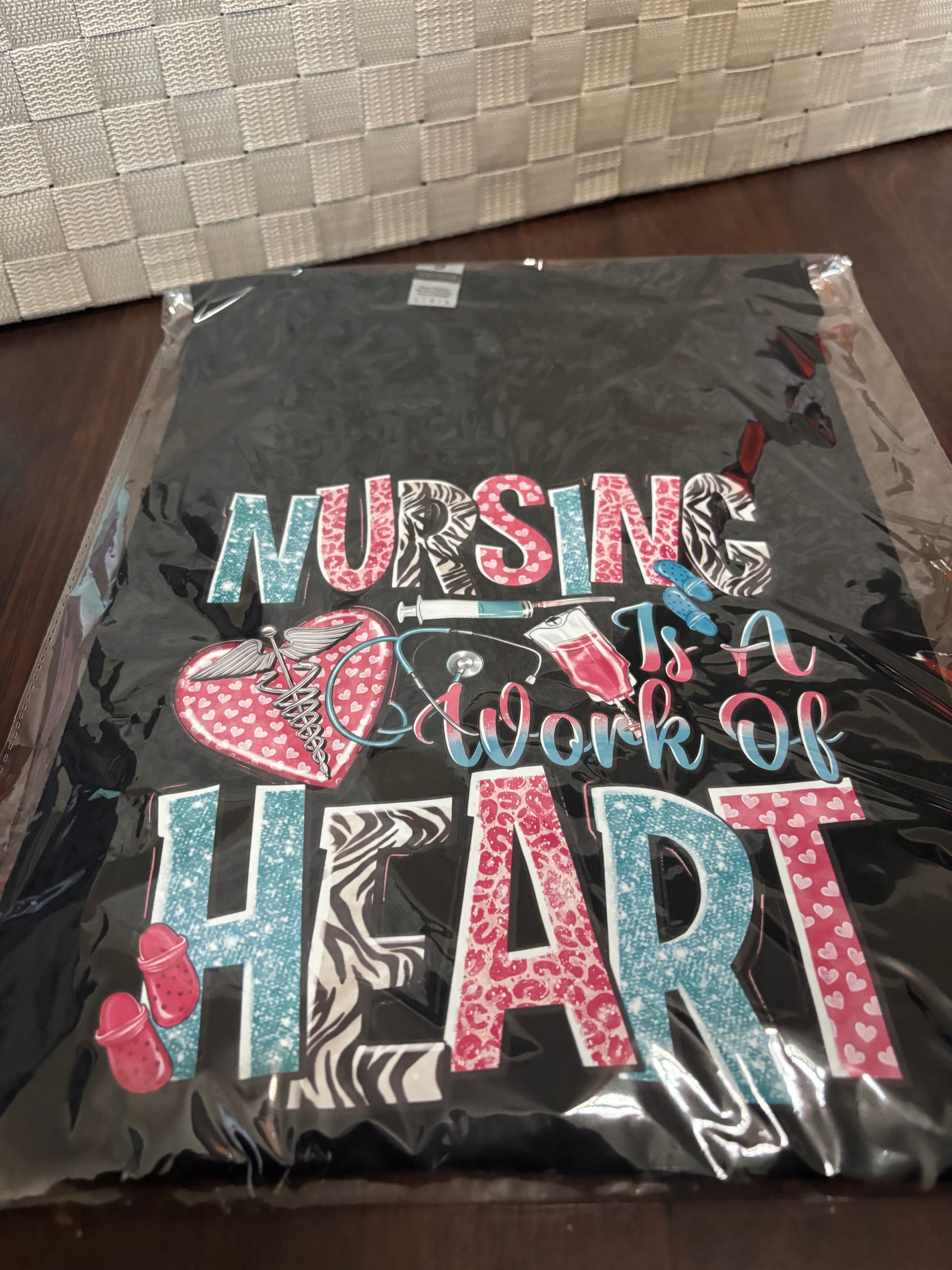 Nursing Is A Work Of Heart T-Shirt - Family Stylz #Killeen,Texas #1-3 day Turnaround Time