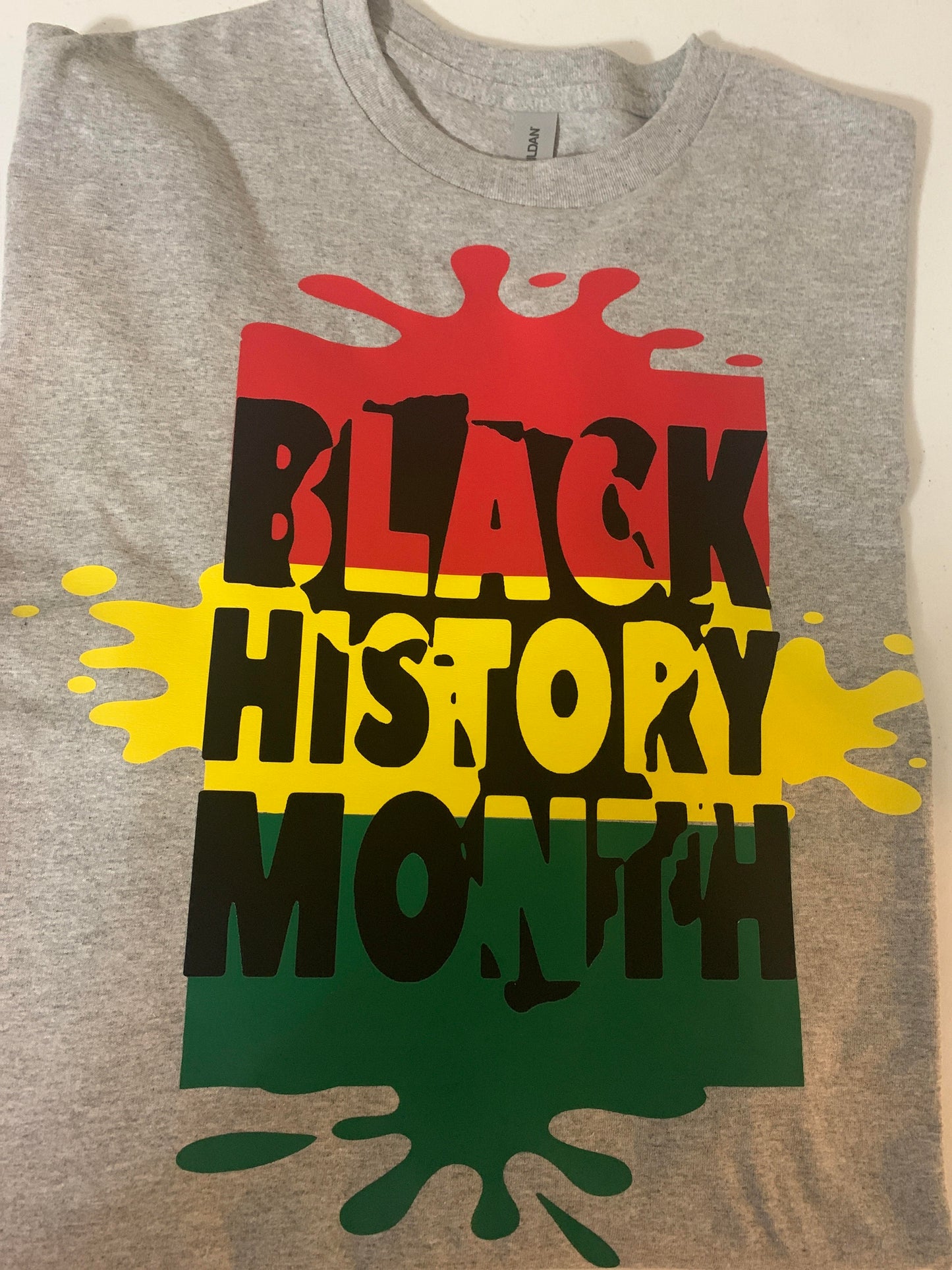 Black History Month - Paint Splatter - Family Stylz #Killeen,Texas #1-3 day Turnaround Time