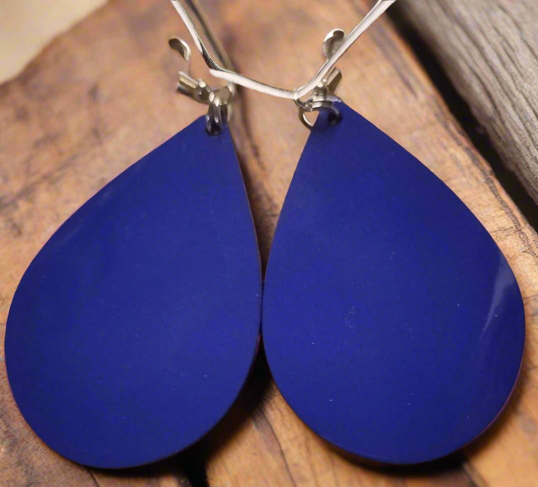 Blue Tear Drop Earrings - Family Stylz #Killeen,Texas #1-3 day Turnaround Time