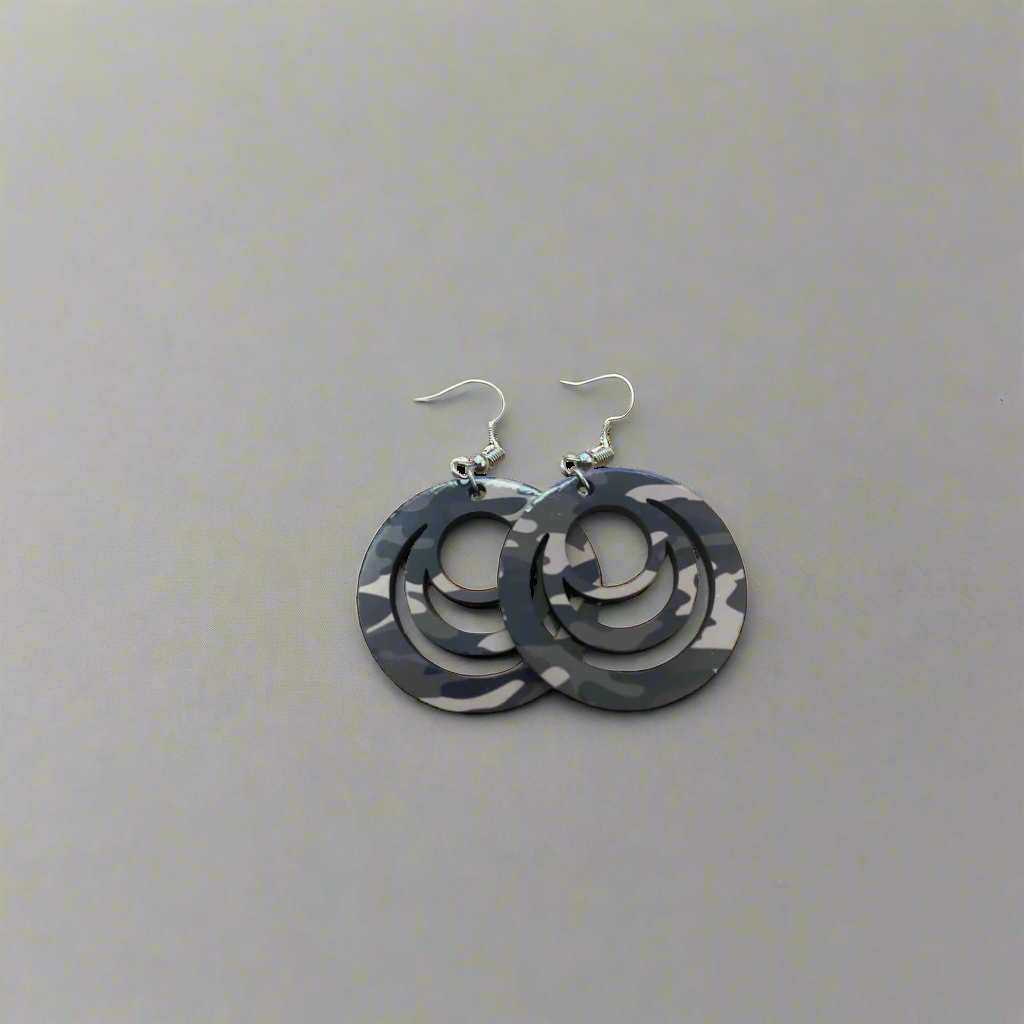 3-Pack Green Earrings - Camo Swirl- Family Stylz #Killeen,Texas #1-3 day Turnaround Time