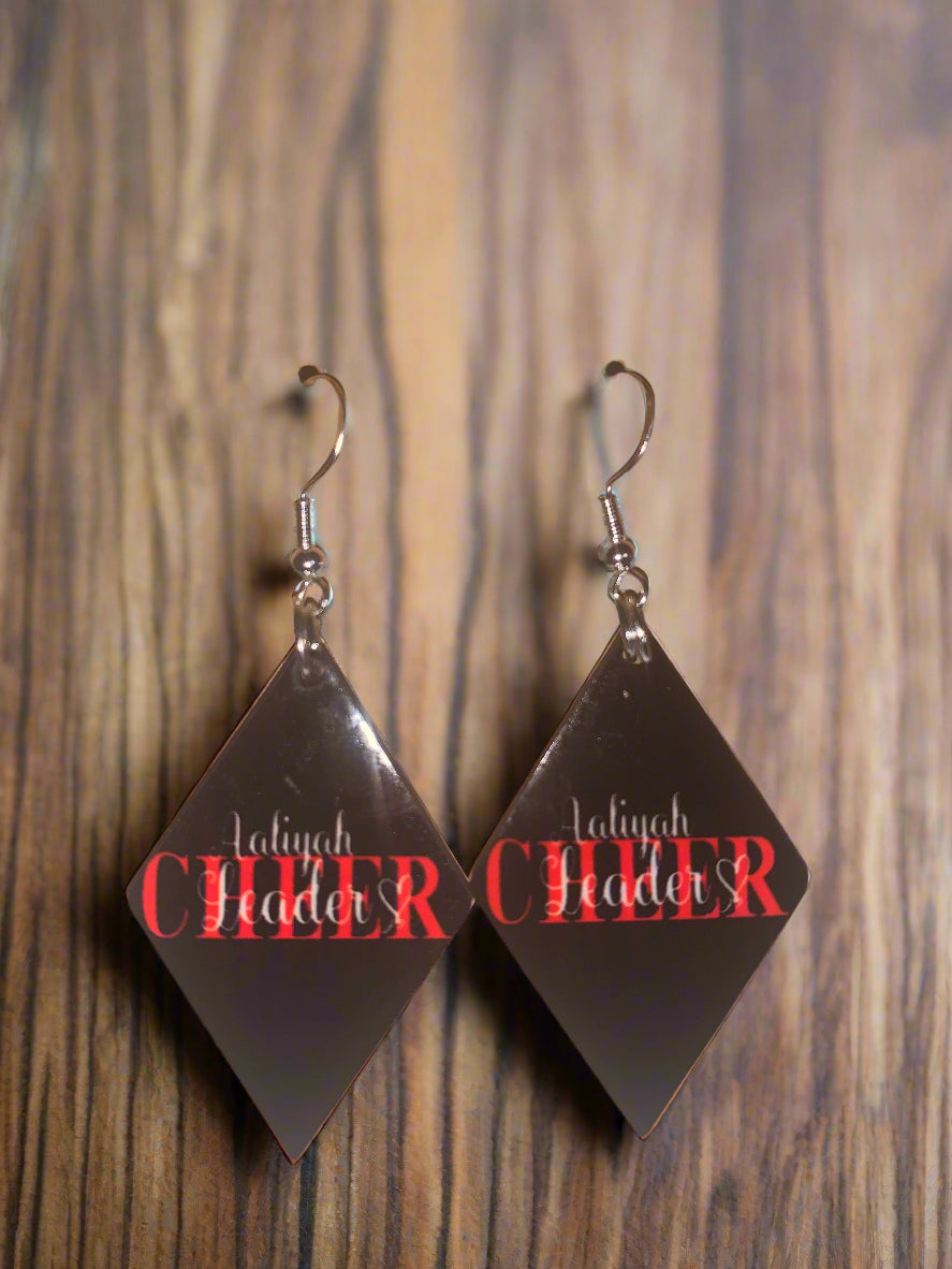 Kids Cheerleader Inspired Earrings - Family Stylz #Killeen,Texas #1-3 day Turnaround Time