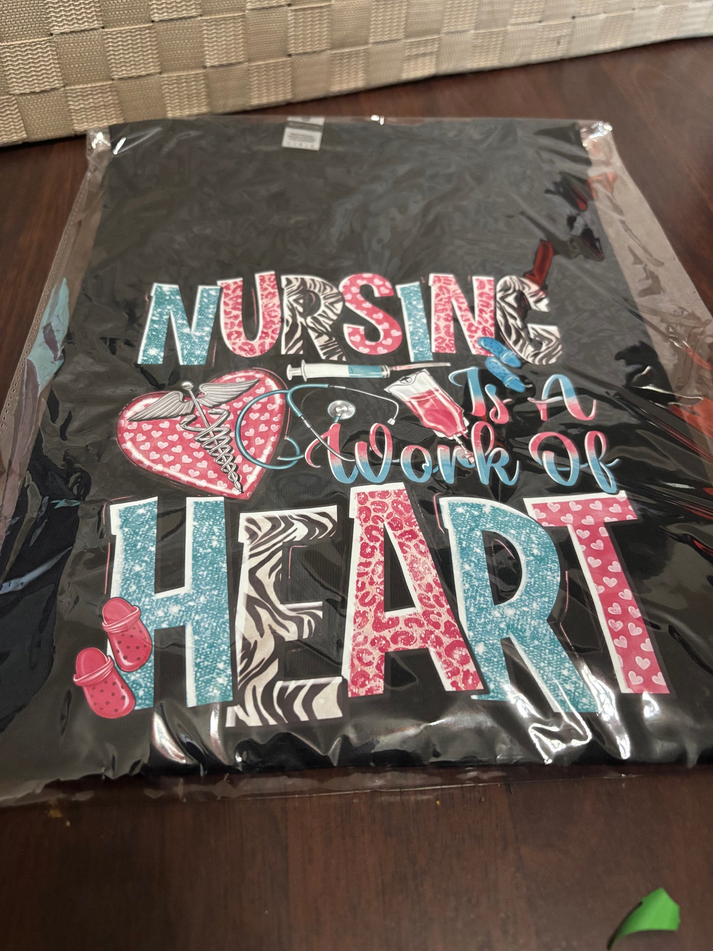 Nursing Is A Work Of Heart T-Shirt - Family Stylz #Killeen,Texas #1-3 day Turnaround Time