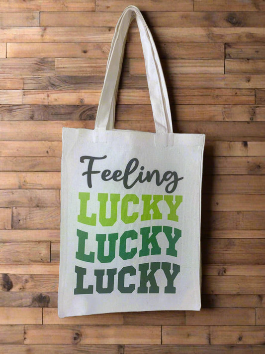 Feeling Lucky Tote Bag - Family Stylz #Killeen,Texas #1-3 day Turnaround Time
