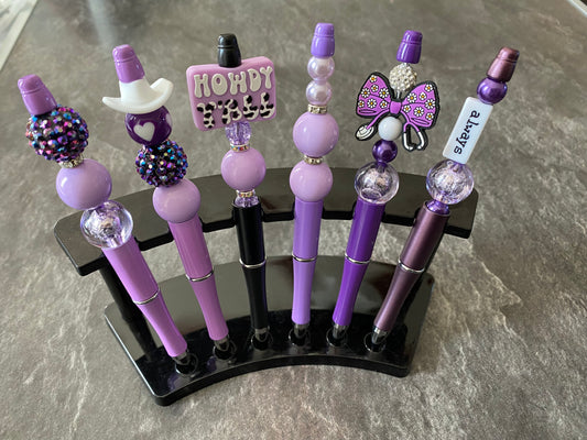 Assorted Purple Pens – Random Mix | 3, 5, or 10 Pack | Fun Silicone Charm Pens