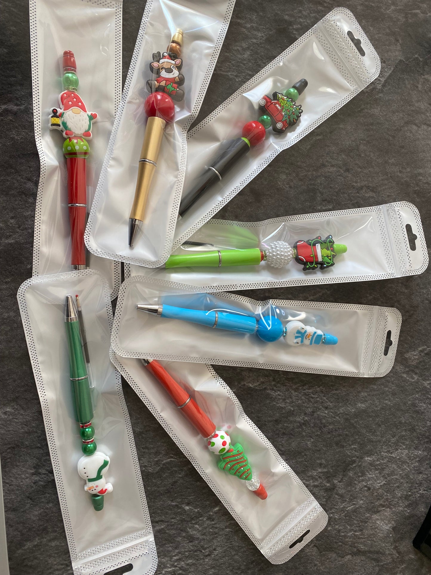 Assorted Christmas Theme Pens – Random Mix | 3, 5, or 10 Pack | Fun Silicone Charm Pens