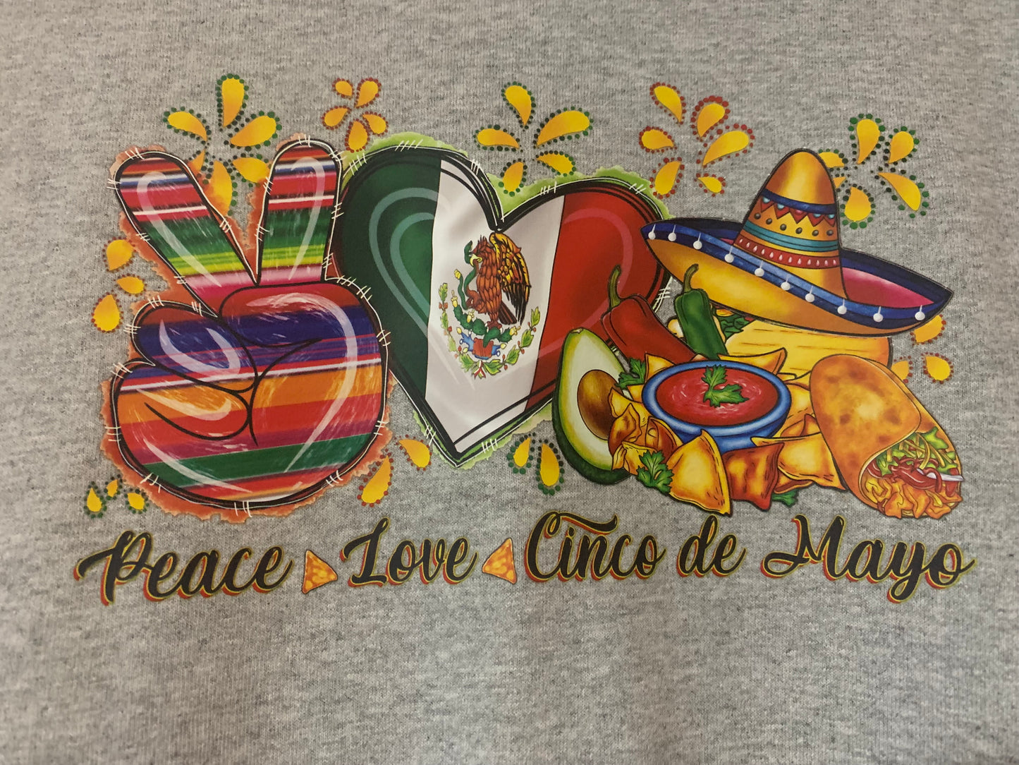 Peace, Love, Cinco De Mayo T-Shirt - Family Stylz #Killeen,Texas #1-3 day Turnaround Time