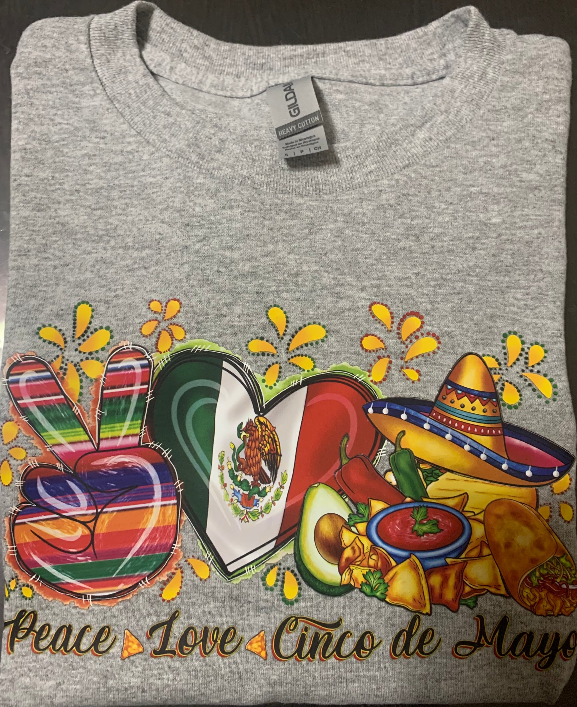 Peace, Love, Cinco De Mayo T-Shirt - Family Stylz #Killeen,Texas #1-3 day Turnaround Time