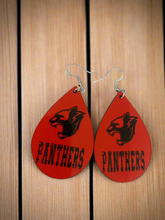 Panthers Earrings - Family Stylz #Killeen,Texas #1-3 day Turnaround Time