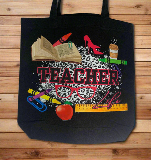 Teacher Life Tote Bag - Family Stylz #Killeen,Texas #1-3 day Turnaround Time