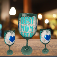 Custom Cheers to Memories Wine Glass