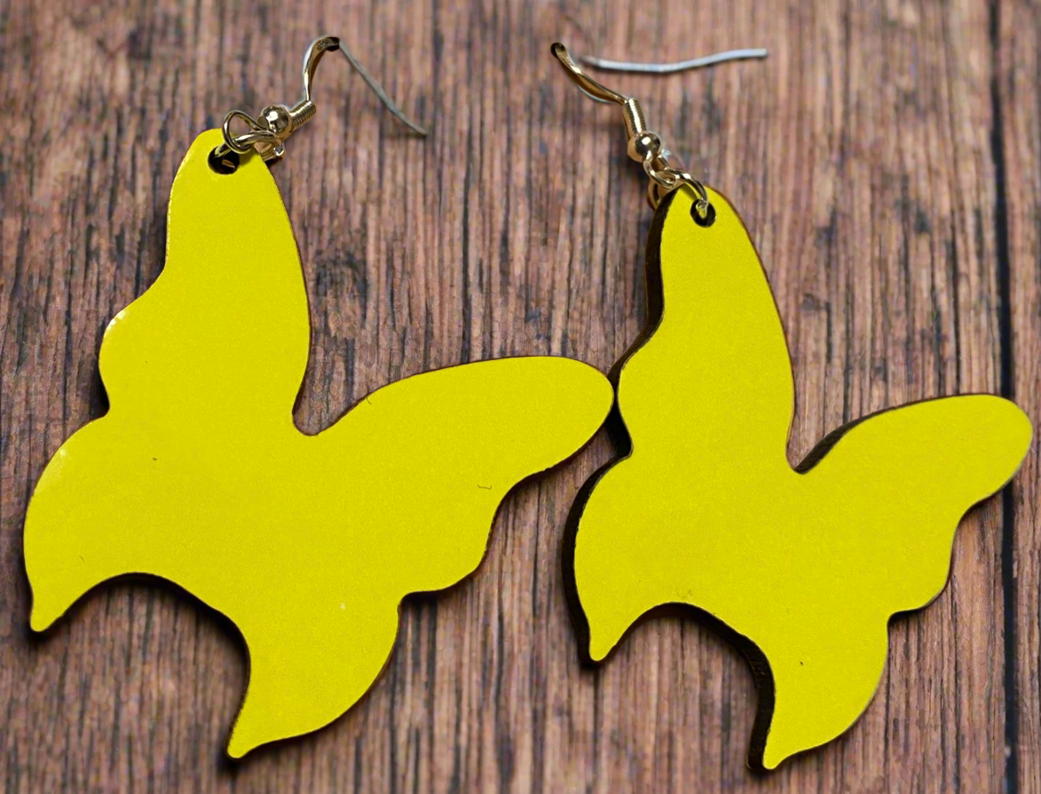 Yellow Butterfly Earrings - Family Stylz #Killeen,Texas #1-3 day Turnaround Time