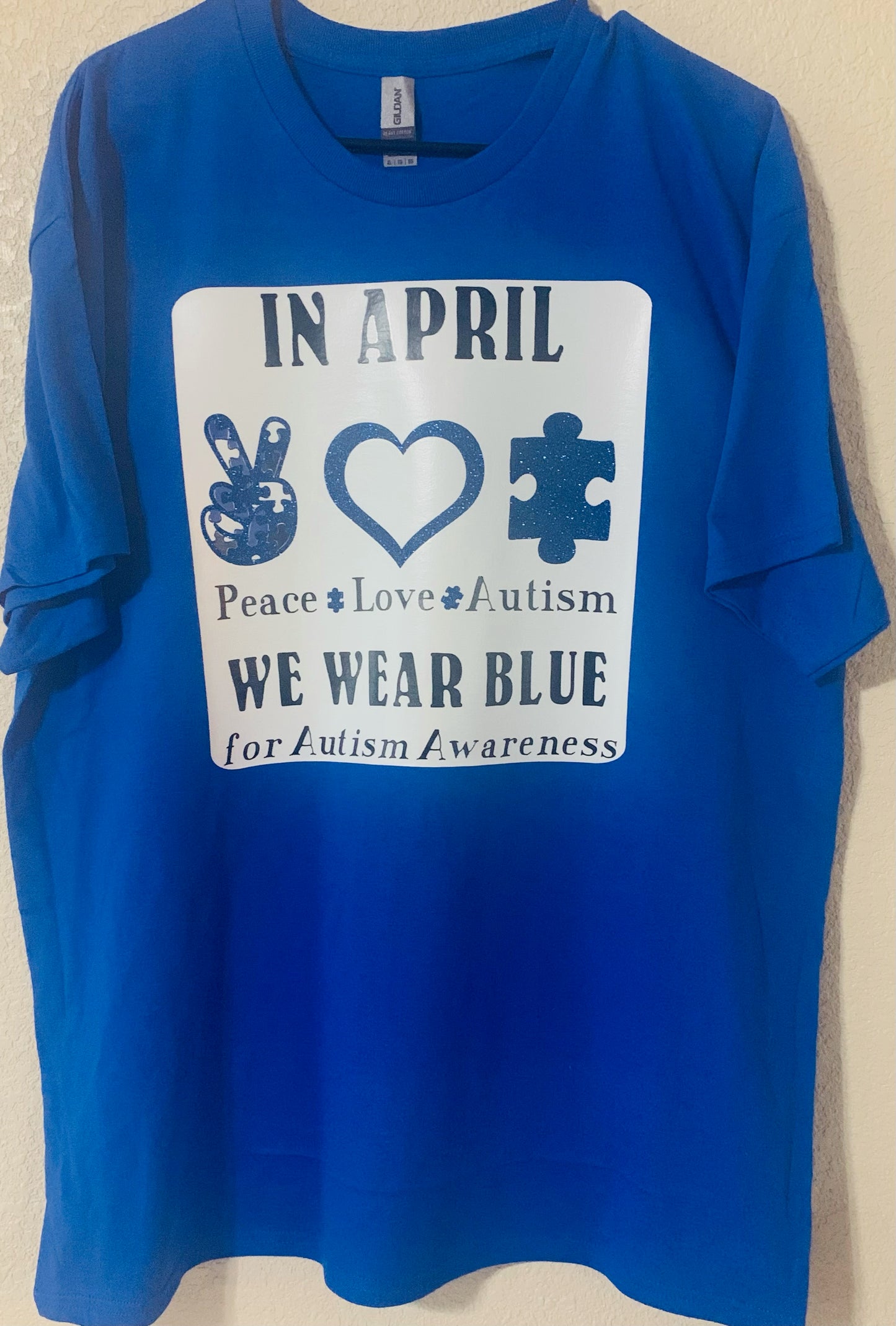 Autism T-Shirt - April We Wear Blue For Autism