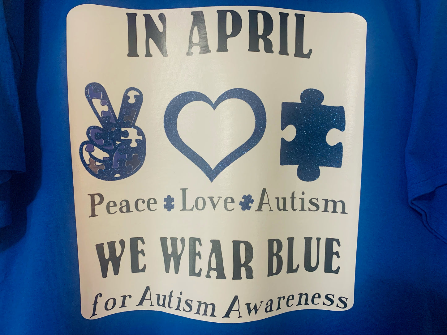 Autism T-Shirt - April We Wear Blue For Autism