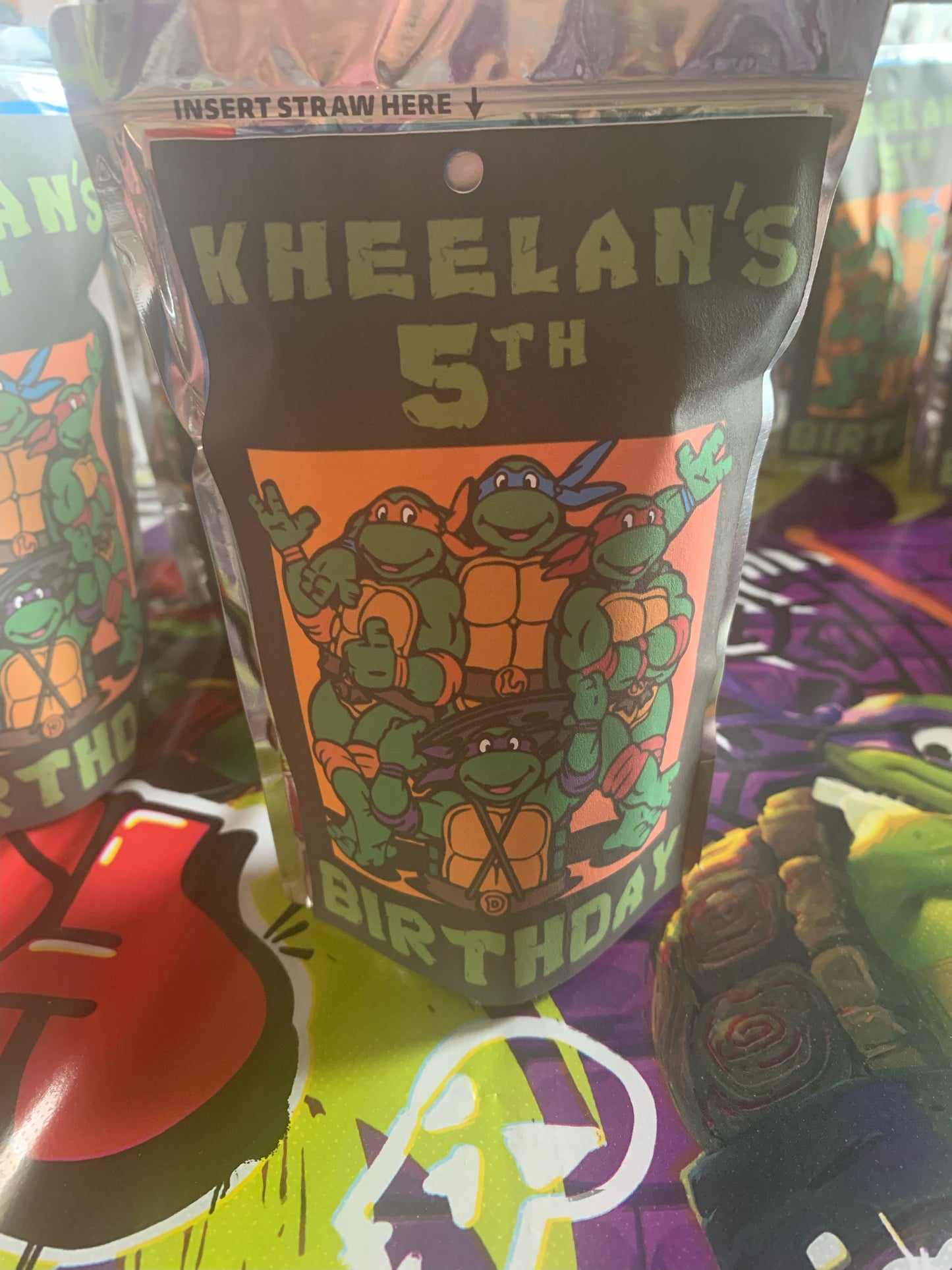 Ninja Turtle Caprisun Labels