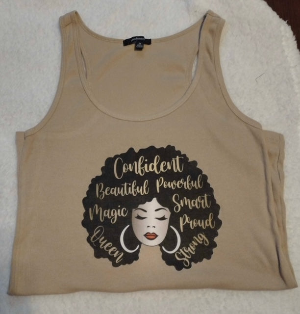 Motivational Afro Tank Top - Family Stylz #Killeen,Texas #1-3 day Turnaround Time